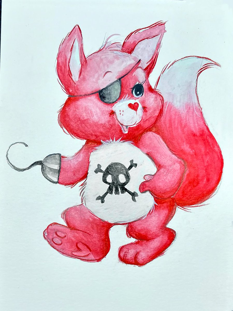 Watercolors I did of the main 4 in a vintage Care Bears style ^^ #FNAF