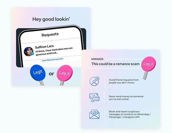 Cybertegic's tweet image. Meta's latest initiative aims to safeguard users against rising romance scams.  

bit.ly/3CROPG7

#IndustryNews #CyberSecurity #UserSafety