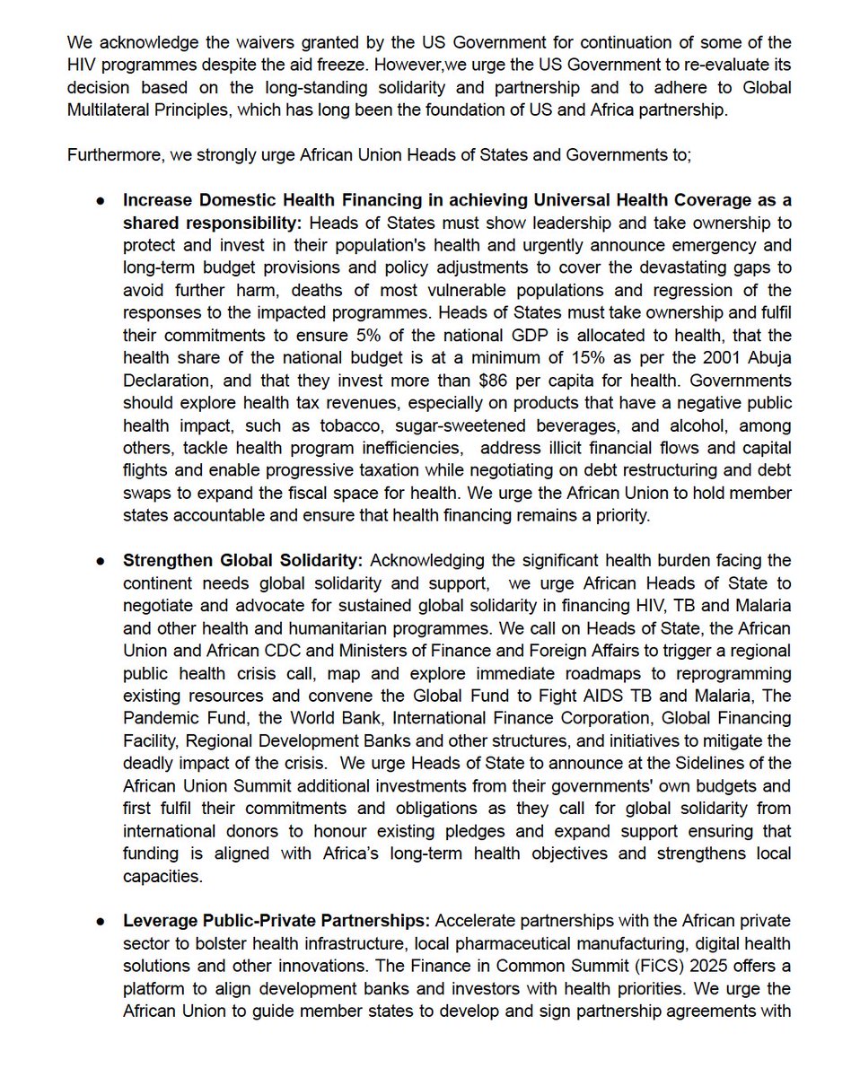 African Civil Society Platform for Health | CiSPHA tweet media