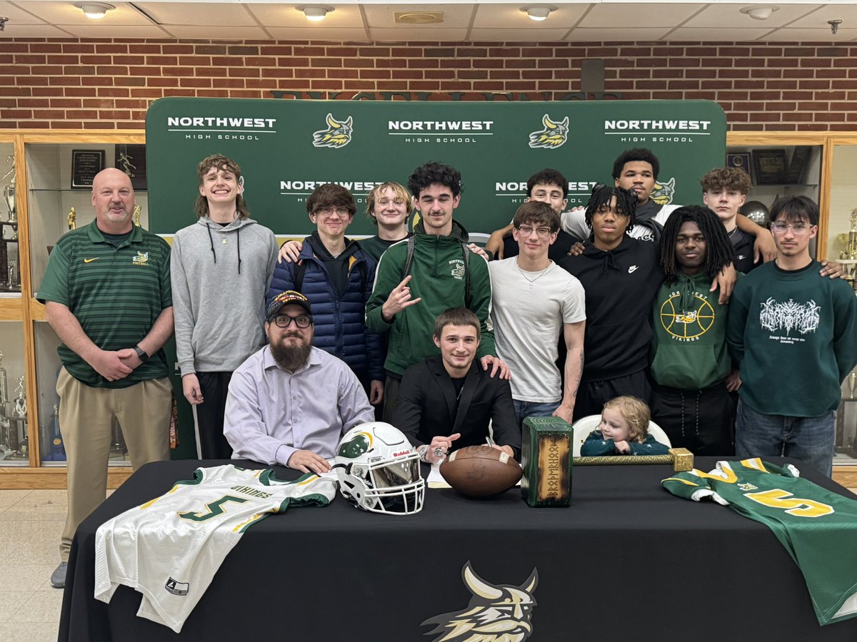 Congratulations to Cameron Overfelt. Cameron has signed to play at Clarke University. Vikings continuing to do great things.