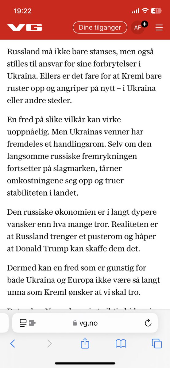 AageB's tweet photo. Jeg slutter meg til denne, og høyner med en tekst @LindemanBerit og jeg skrev om dette der vi understreker at Norge har et handlingsrom eg en historisk mulighet til å trygge Ukrainas og vår egen sikkerhet (lenke i neste post) https://t.co/ldsHgcgEkg