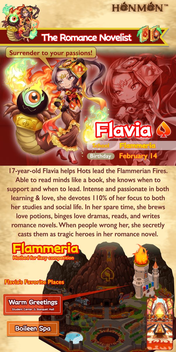 ErikElectra's tweet photo. Flavia is HOT❣️

Strong at both #Honmon battle and book-writing, she's currently penning her debut title! ✍🏽

They say she casts those who slight her as tragic heroes in her romance novel! 💀 https://t.co/vp6Fi3dPKc