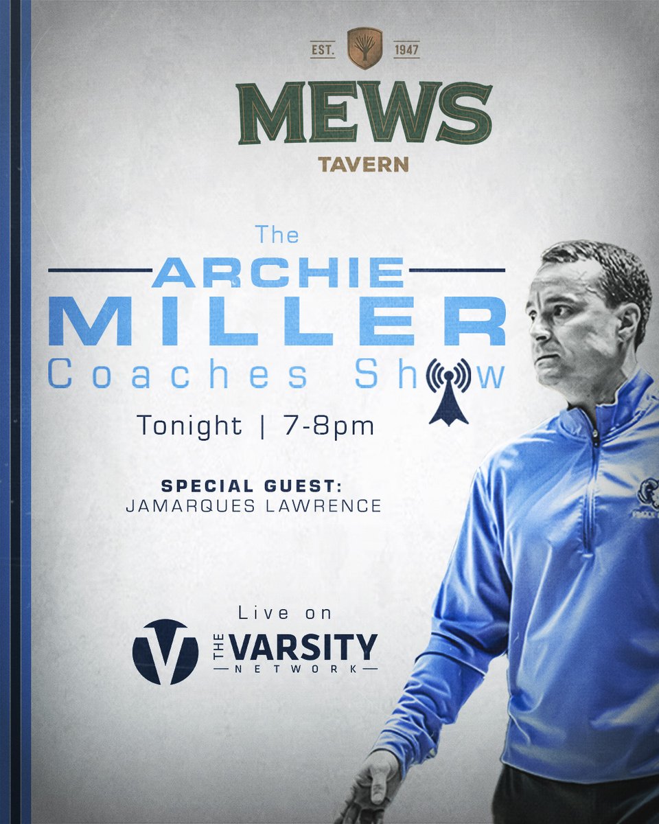 RhodyMBB's tweet photo. Join us tonight for the @Archie_Miller Coaches Show!

Live from Mews Tavern at 7pm with Special Guest Jamarques Lawrence.

Cant make it? Tune it live on The Varsity Network (https://t.co/iRJazkofP6)

#GoRhody // #ALLIN https://t.co/rieZQCi8kh