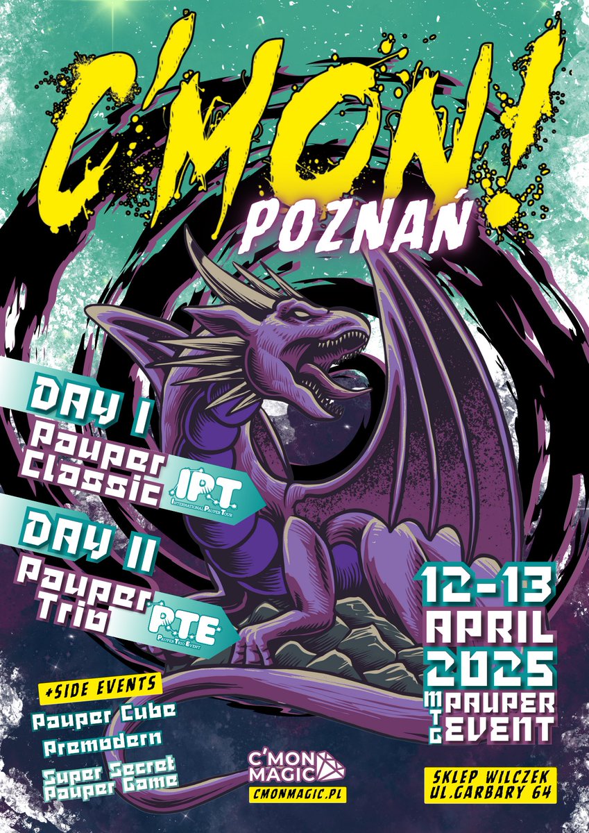 Common_Magic_'s tweet image. ❗️TICKETS ARE ON SALE❗️

Tickets for C’mon! Poznań are now available for purchase with an early bird option, so feel free to check out link below and come to Poland for some Pauper! 🇵🇱
#MtGPauper

facebook.com/share/15hGp7mq…