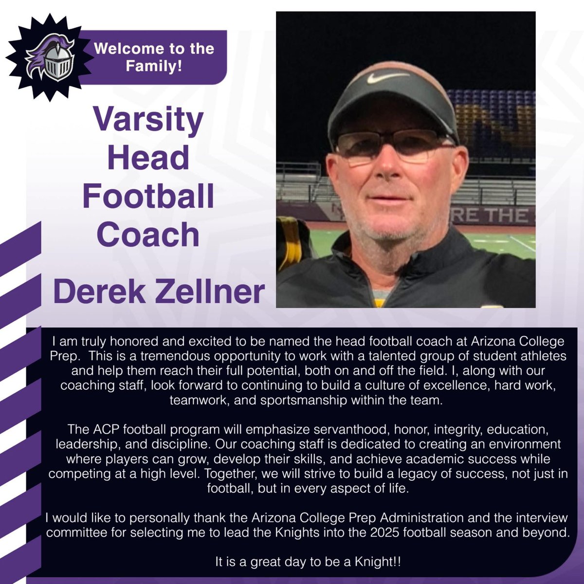 AZ College Prep Football (@acpfootball17) on Twitter photo Pending Board approval…welcome Coach Zellner! <a href="/azc_obert/">Richard Obert</a> <a href="/CodyTCameron/">Cody Cameron</a> <a href="/AZHSFB/">ArizonaVarsity.com 🔥PREPS🔥</a> <a href="/CUSDAthletics/">CUSDAthletics</a> <a href="/ACPAthletics/">ACPHS Athletics</a> <a href="/ACPKnights/">Arizona College Prep High School</a> Pending Board approval…welcome Coach Zellner! <a href="/azc_obert/">Richard Obert</a> <a href="/CodyTCameron/">Cody Cameron</a> <a href="/AZHSFB/">ArizonaVarsity.com 🔥PREPS🔥</a> <a href="/CUSDAthletics/">CUSDAthletics</a> <a href="/ACPAthletics/">ACPHS Athletics</a> <a href="/ACPKnights/">Arizona College Prep High School</a>