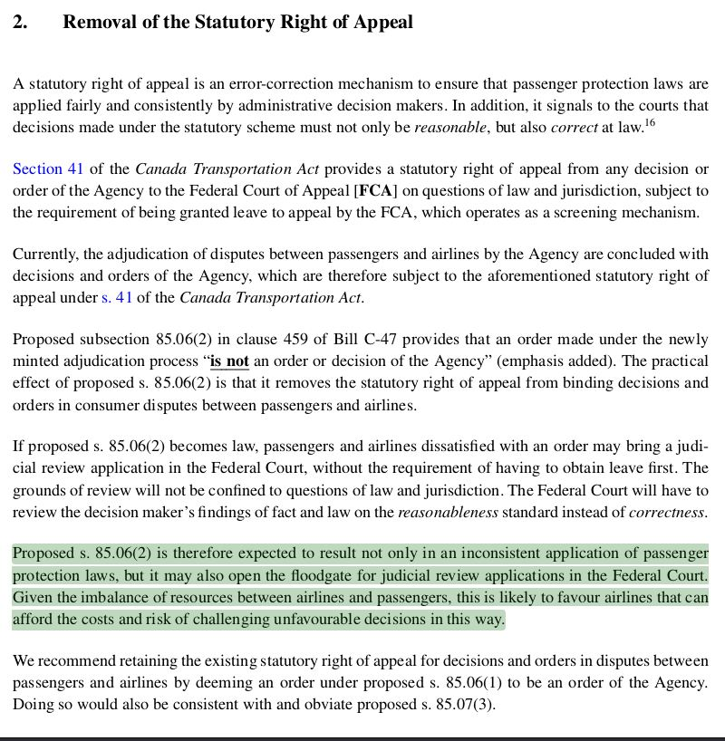 AirPassRightsCA's tweet photo. In 2023, we cautioned lawmakers and the government that the proposed air travel complaint resolution system was flawed by design.

Sadly, our prediction was correct. 

We are disappointed that @sophiaharrisCBC omitted this from her story.
https://t.co/UAr7YbpYwt https://t.co/Z2VGhGsRY4
