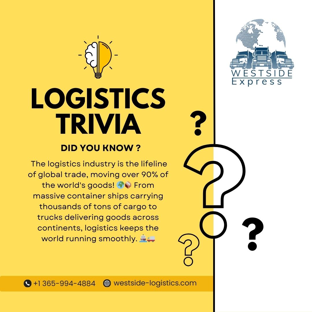 westsidexpress's tweet image. At Westside Express, we ensure smooth and reliable shipping solutions to keep your supply chain running efficiently! 💼📦

📌 #LogisticsTrivia #DidYouKnow #GlobalTrade #SupplyChainSolutions #FreightForwarding #CargoShipping #LogisticsIndustry #ShippingSolutions
