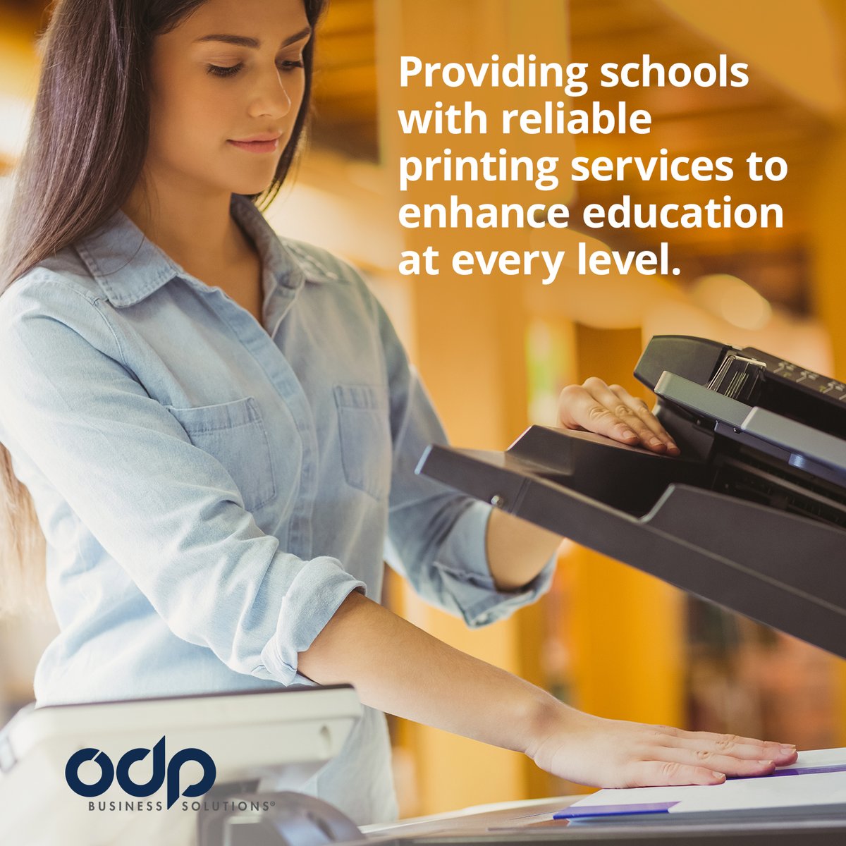 Preparing to roll out new curriculums? Let ODP Business Solutions handle your printing needs. Our professional printing services support schools of all sizes so your teachers can focus on what matters most: delivering quality education to students. odp.biz/3Vus3uO