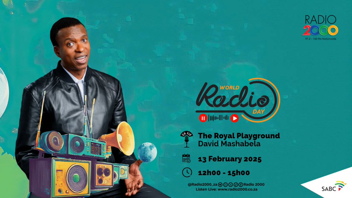 Catch <a href="/DavidMashabela/">King David</a> on #TheRoyalPlaygroud, Weekdays 12-3pm

#WorldRadioDay2025 #Radio2000