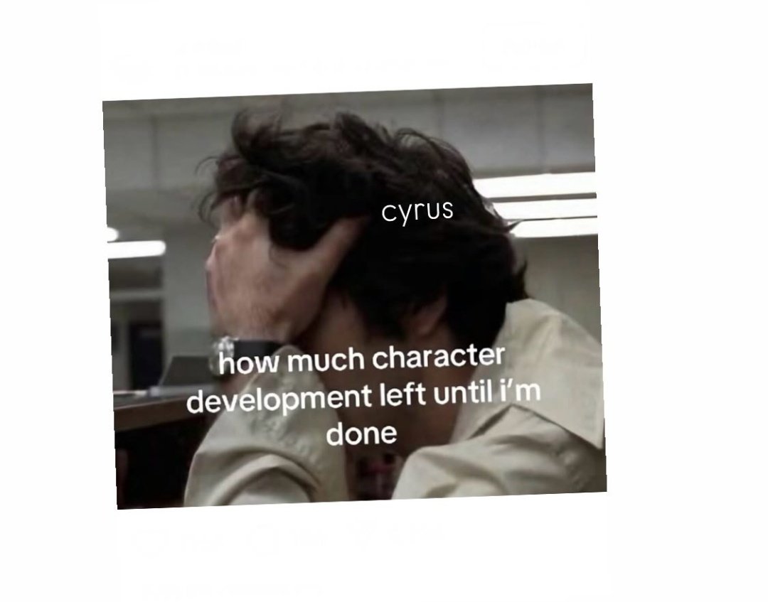 zeyswift13's tweet photo. helpp π she is gonna make him suffer for the whole goddamn book, isn't she? #freecyrus https://t.co/VI2xwB18XH