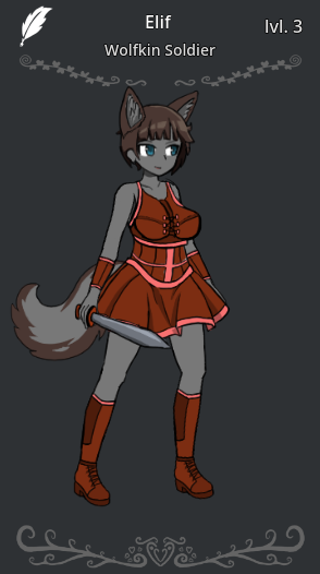 Very ferocious wolfkin enemy.
Will be able to transform into an even wolfier form.