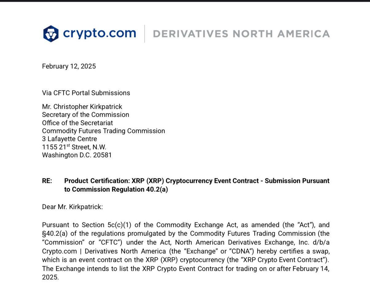 🚨BREAKING: The largest North American exchange will list #XRP on February  14th, driving billions in daily trading volume!
