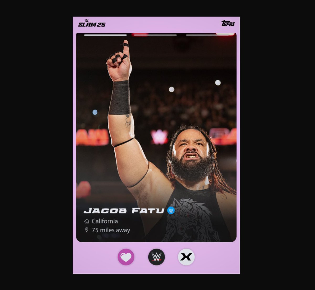 AewCard's tweet image. I love you Fatu ☝️

#WrestlingCards #ToppsSlam 🤼‍♂️
