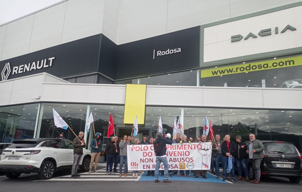 galizaCIG's tweet photo. ✊Intensa xornada de protestas da @CiGindustria de #Ourense nas empresas Rodosa e UNVI
👉Antes celebrou unha asemblea de delegados/as na que se abordou a negociación do convenio do siderometal e a represión sindical en #Revi
ℹ️ https://t.co/DZc9CeYkTT
#rodosa #unvi #gruporevi https://t.co/Q25OrQEvKf