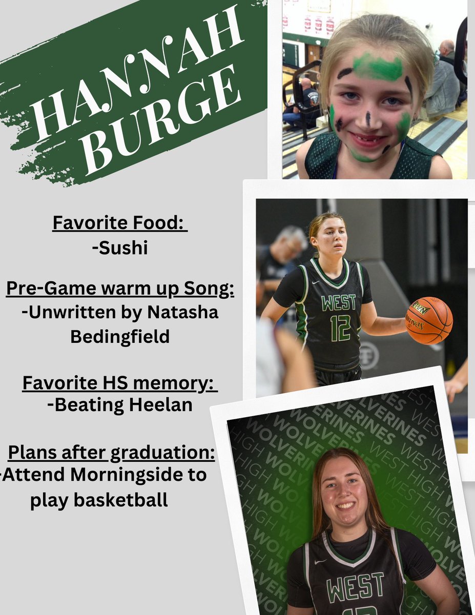 Thank you Hannah Burge! 💚