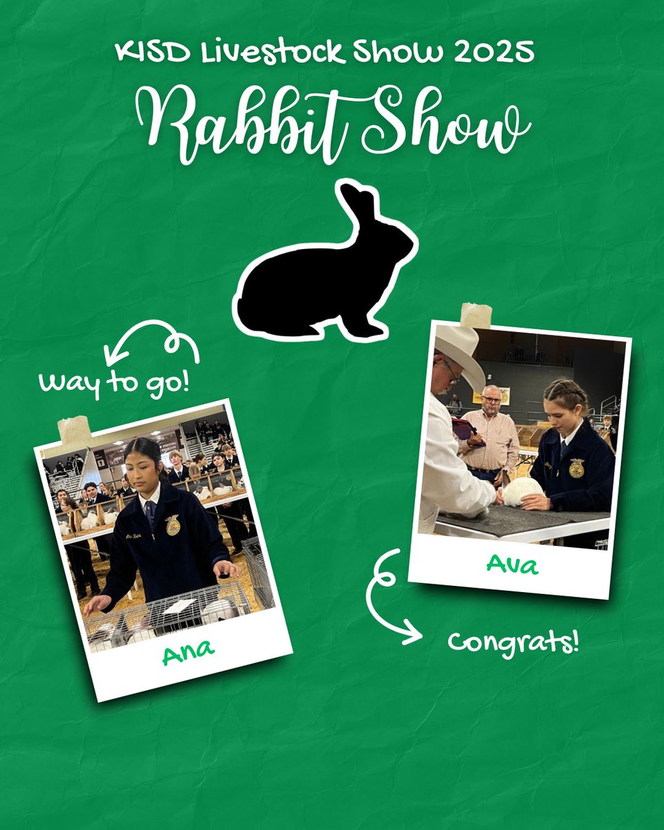 Great job floral contestants 🌸 and rabbit exhibitors 🐇 #kisdlivestockshow2025