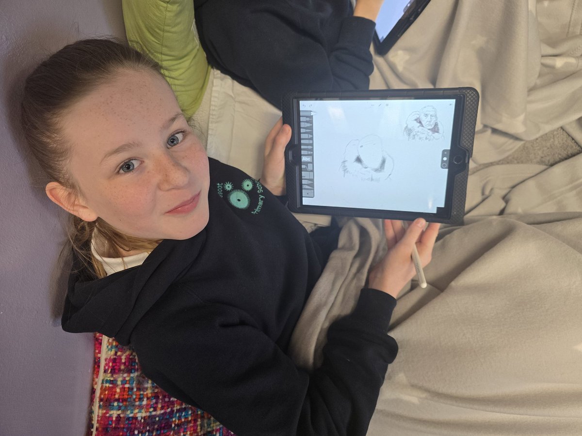 PCPTigers's tweet photo. Loving our cosy corner and completing some amazing digital artwork! #pcphistory #pcpcomputing https://t.co/fKR1rmq5N4