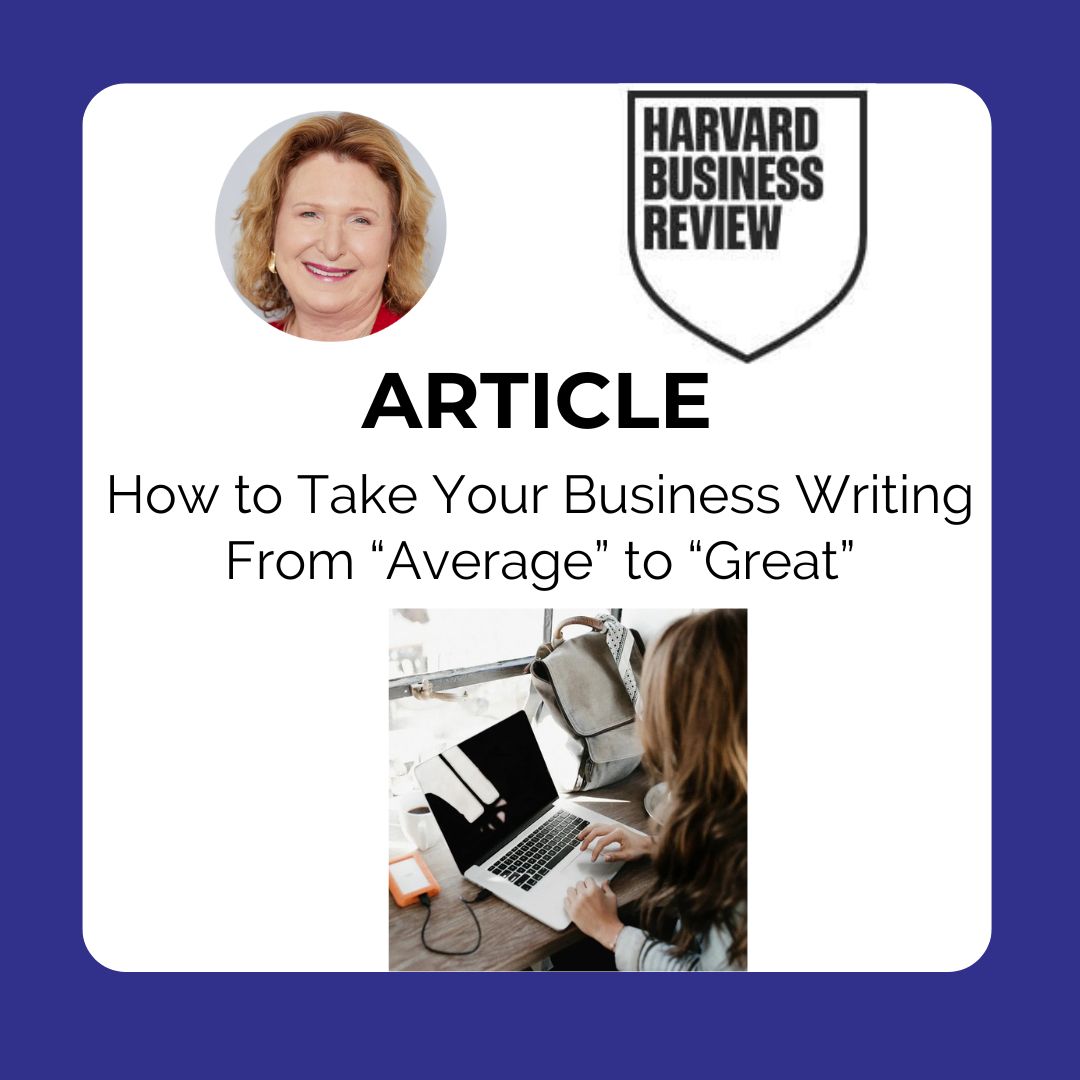 Writing errors often arise even before a person sets pen to paper. 

What can you do to get better at business writing?

Click here to read my article "How to Take Your Business Writing From “Average” to “Great”" published in Harvard Business Review.

hbr.org/2024/03/how-to…