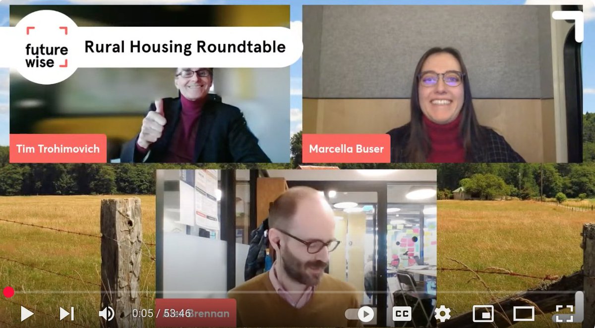 How can we tackle housing affordability in rural areas? 
Check out our Rural Housing Roundtable to hear from Futurewise experts on rural bills we're watching as part of our #waleg Growing Together campaign!

youtube.com/watch?v=Fu1NHc…