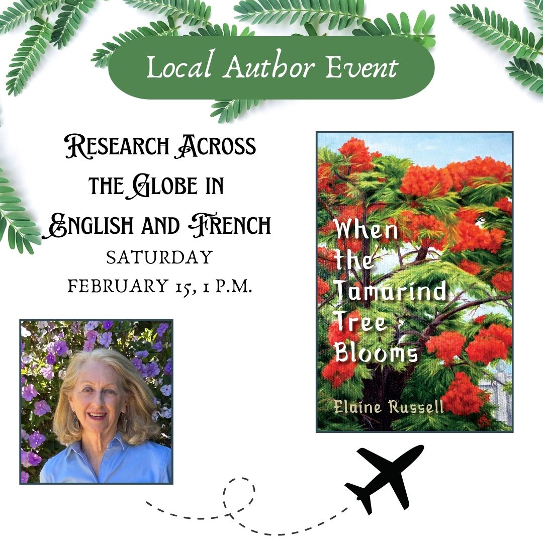 FolsomLibrary's tweet image. Local Author, Elaine Russell will speak about her historical novel, When the Tamarind Tree Blooms, at the Folsom Public Library Saturday, February 15, at 1 p.m. Russell will discuss her years of research in Laos, France, and California. More info on the Library website.