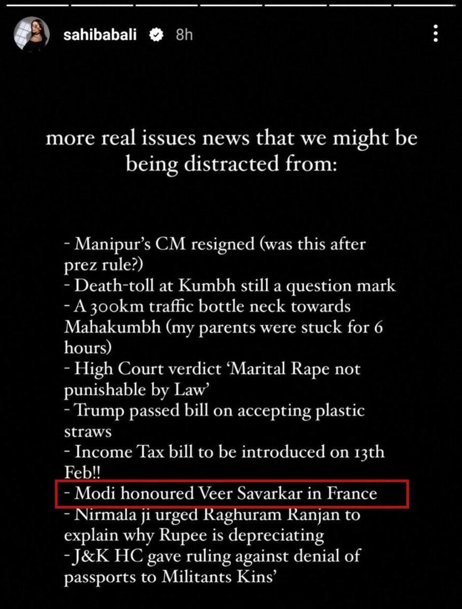 pwokeliberal's tweet photo. YouTuber Sahiba Bali, also an AAPiya, thinks Modi honoring Veer Savarkar is 'an issue'. I'm really worried for this generation. Young people idolize these low IQ self proclaimed experts. #latentshow #ModiInFrance https://t.co/1o1mffNwHw