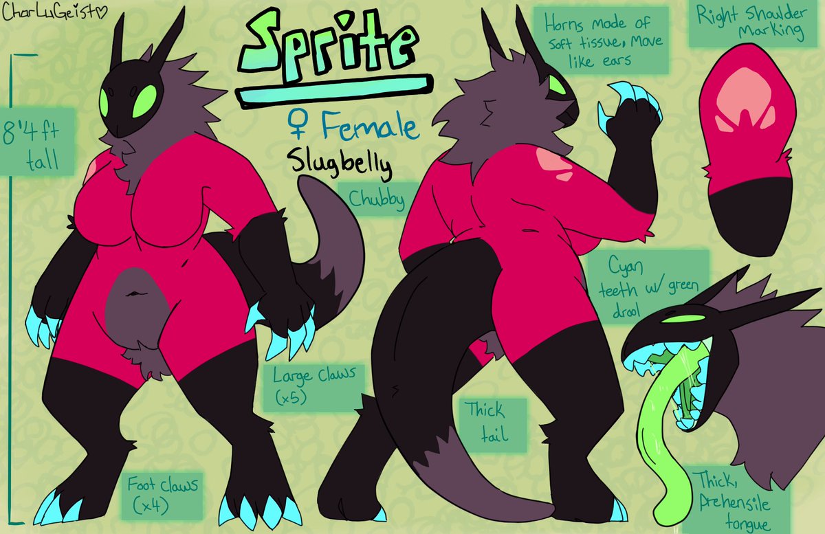 Updated my monster gal’s ref from a while back