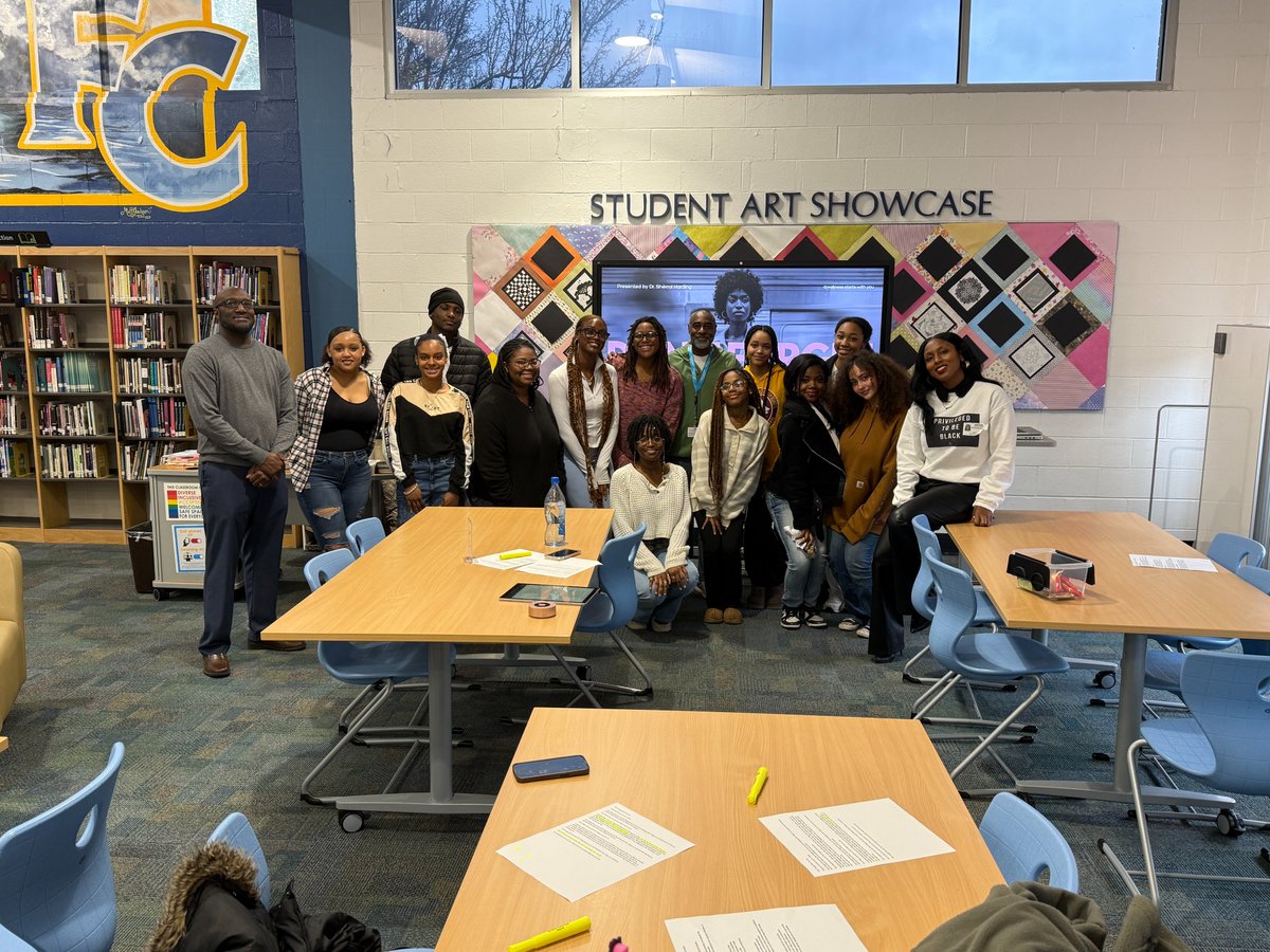 FirstColonialHS's tweet photo. FC graduate Dr. Harding joined us today as a guest speaker in honor of Black History Month, sharing insights and inspiration! #WeRFC https://t.co/POXWQY58D7
