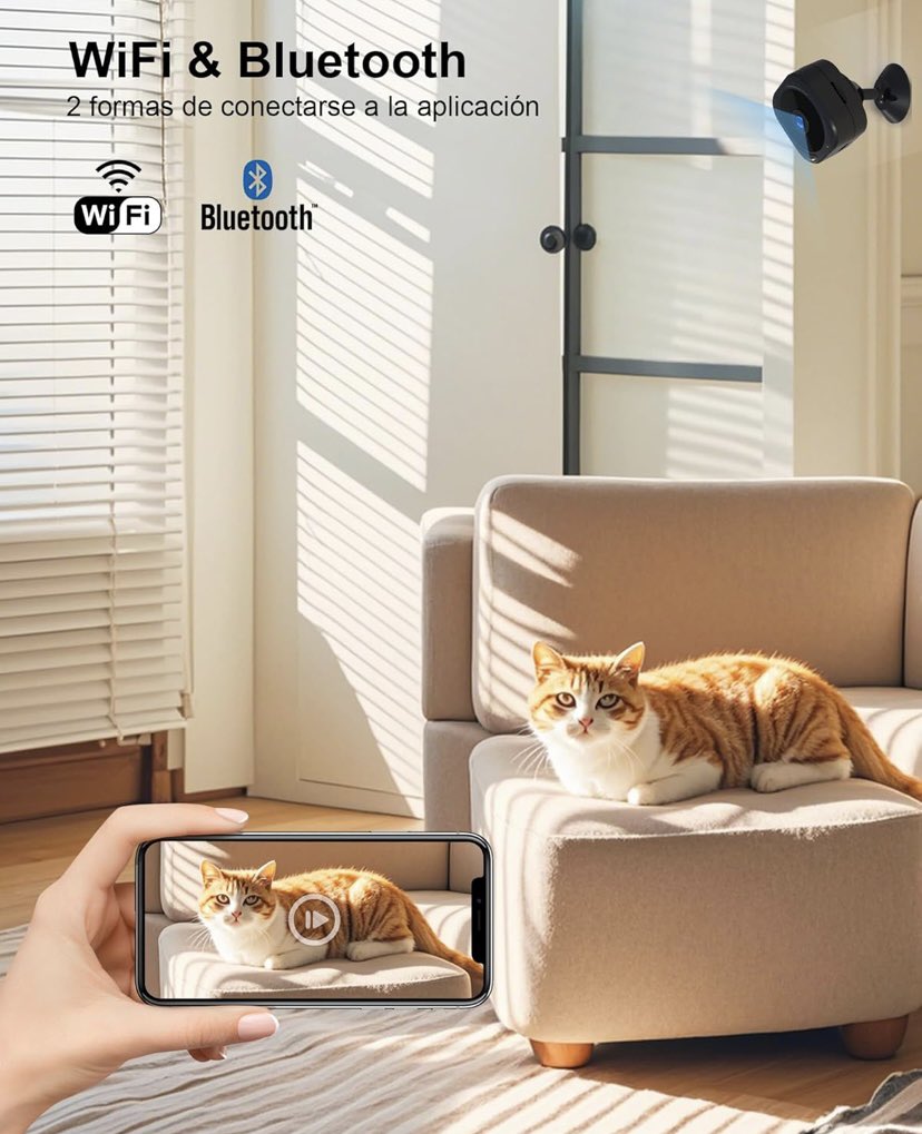 tecnomarkia's tweet photo. AOBOCAM Camara Espia,1080P Bluetooth Mini WiFi Cámara para Ver En El Movil, Interior/Exterior Mini Cámaras De Vigilancia inalambricas con Visión Nocturna Detección De Movimiento

🔥-15%!!!📉
🤪21,24€!!!🎉

https://t.co/eZEq2mX7it

#oferta #camaraespia https://t.co/pigaw6Tp1R