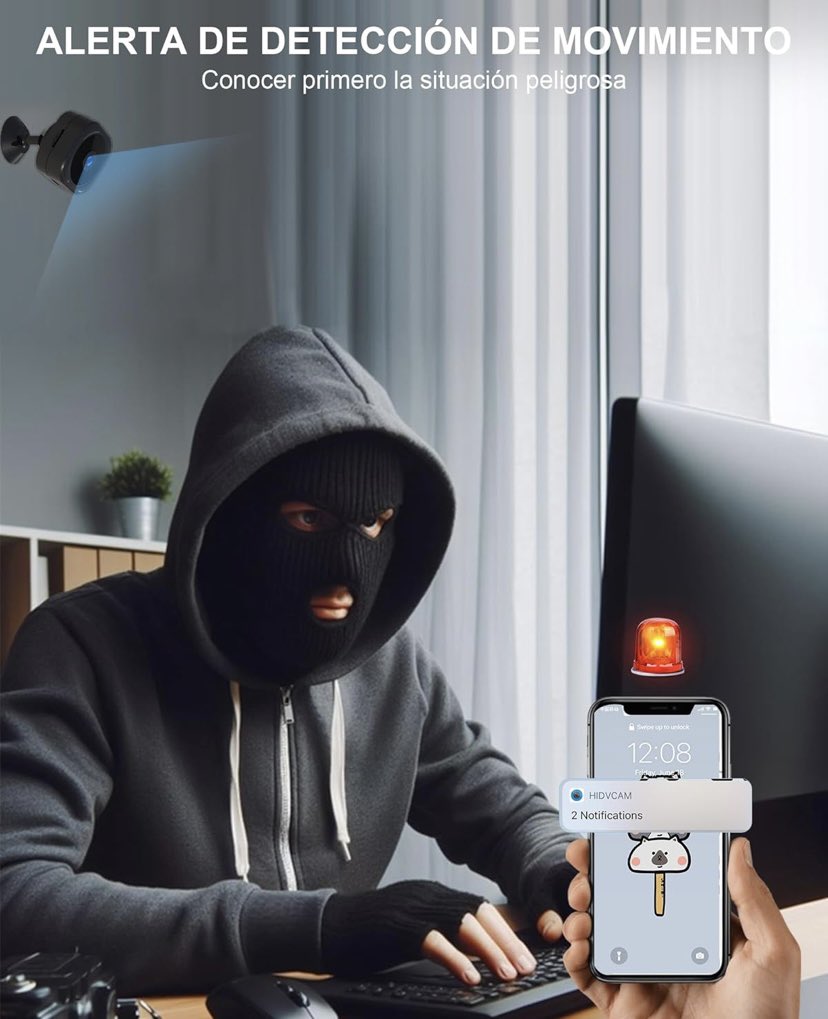 tecnomarkia's tweet photo. AOBOCAM Camara Espia,1080P Bluetooth Mini WiFi Cámara para Ver En El Movil, Interior/Exterior Mini Cámaras De Vigilancia inalambricas con Visión Nocturna Detección De Movimiento

🔥-15%!!!📉
🤪21,24€!!!🎉

https://t.co/eZEq2mX7it

#oferta #camaraespia https://t.co/pigaw6Tp1R