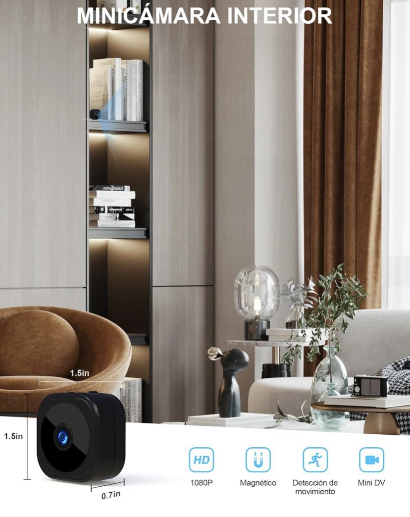 tecnomarkia's tweet photo. AOBOCAM Camara Espia,1080P Bluetooth Mini WiFi Cámara para Ver En El Movil, Interior/Exterior Mini Cámaras De Vigilancia inalambricas con Visión Nocturna Detección De Movimiento

🔥-15%!!!📉
🤪21,24€!!!🎉

https://t.co/eZEq2mX7it

#oferta #camaraespia https://t.co/pigaw6Tp1R