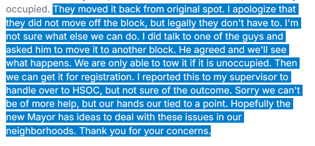 "Case Closed" SF311 tweet media