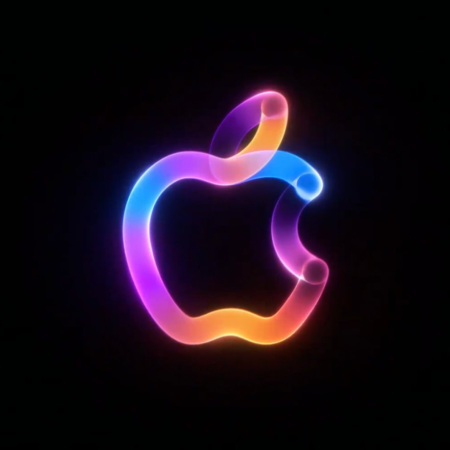 omg finally Apple's invite design team found other colors than black and Apple Intelligence rainbow on their color palette again