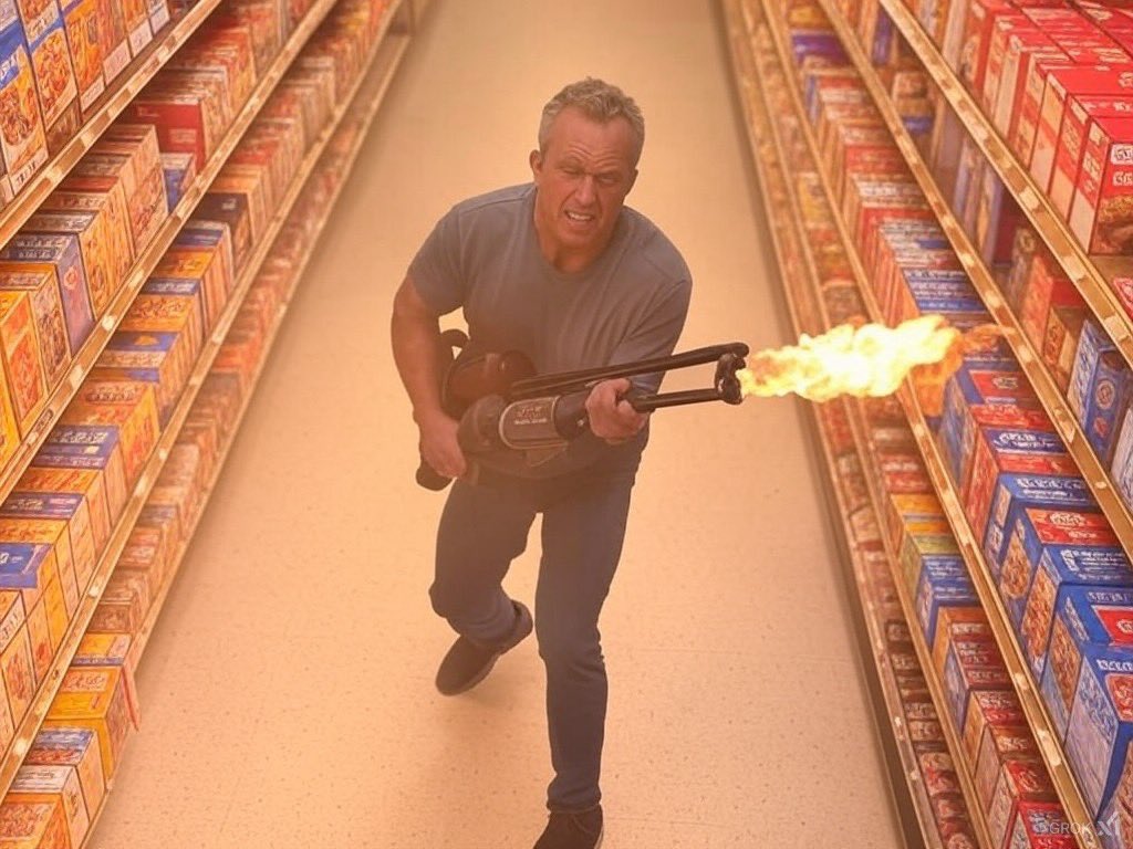 Designed2Think's tweet photo. I’m doing backflips for @RFKJr_Official’s confirmation. 
CONGRATULATIONS AMERICA 🇺🇸
Kiss the middle aisles at the grocery store goodbye 👋🏼  We’re tearing down the toxic food supply!! https://t.co/KWH25LwEgP
