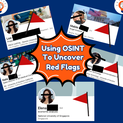Detecting and preventing #fraud is more critical than ever.

🚩🚩 for a potential financial #scams #pigbutchering 

🚩New profile
🚩Lack of engagement
🚩Generic profile photos
🚩Poor grammar &amp; spelling
🚩Inconsistent profile information 
🚩Education &amp; work experience do not align