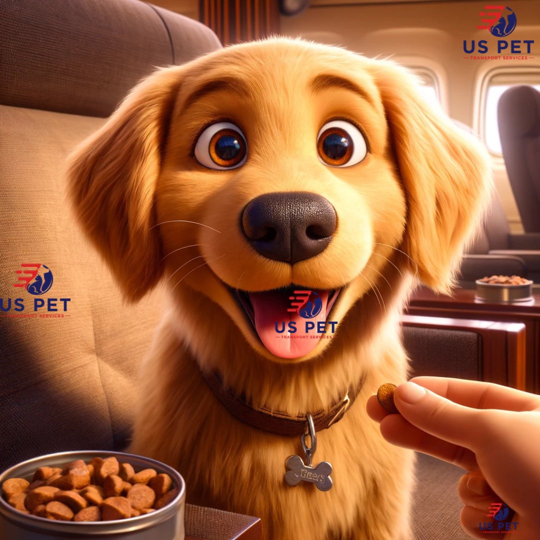 USPetTransport's tweet photo. I heard hoomans have Uber. Well, my ride has TREATS. Take that! Big thanks to US Pet Transport for making my trip so fun and stress-free. #BetterThanUber #SnacksAndSnuggles https://t.co/frGP7Cs7s2