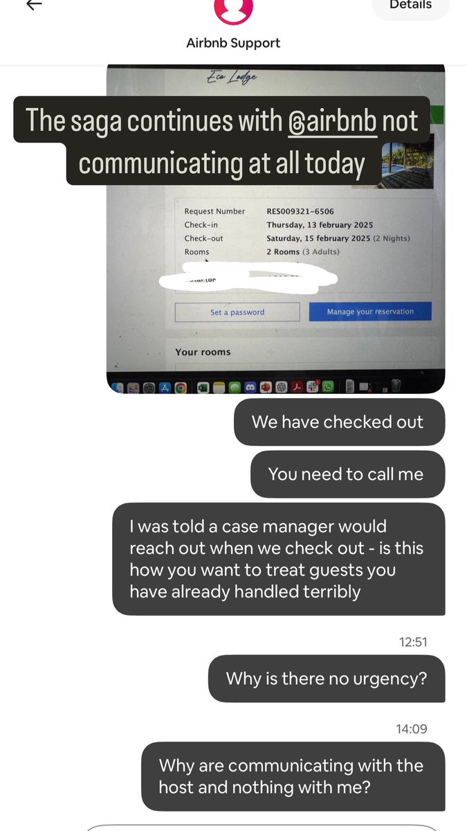 billing_connor's tweet photo. @Airbnb and @AirbnbHelp being super responsive today after being so worried about our "safety" yesterday https://t.co/PzFSDAkuWR