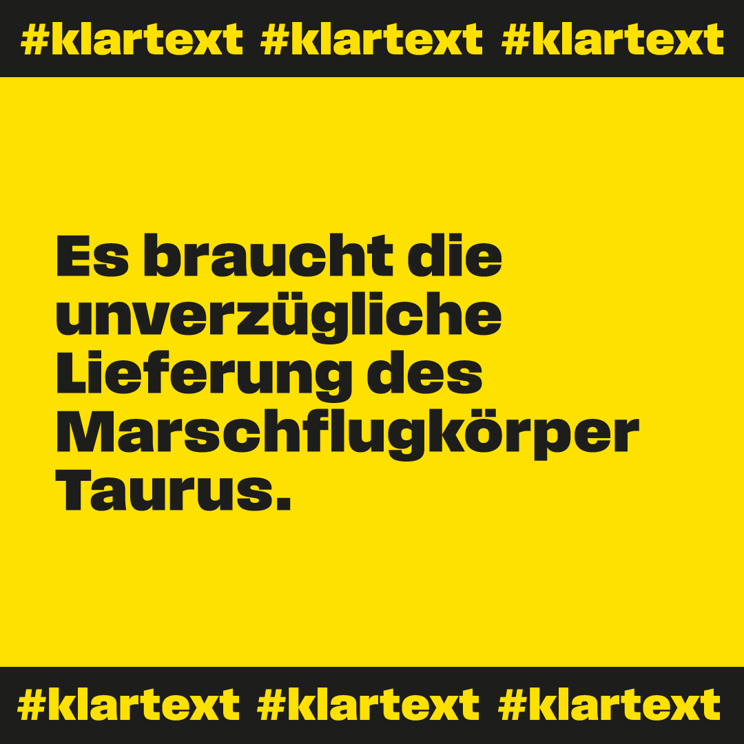 fdp's tweet photo. .@OlafScholz sagt bei #klartext "Nein" zu Taurus. 

Wir fordern: https://t.co/PTSAdtgpAd