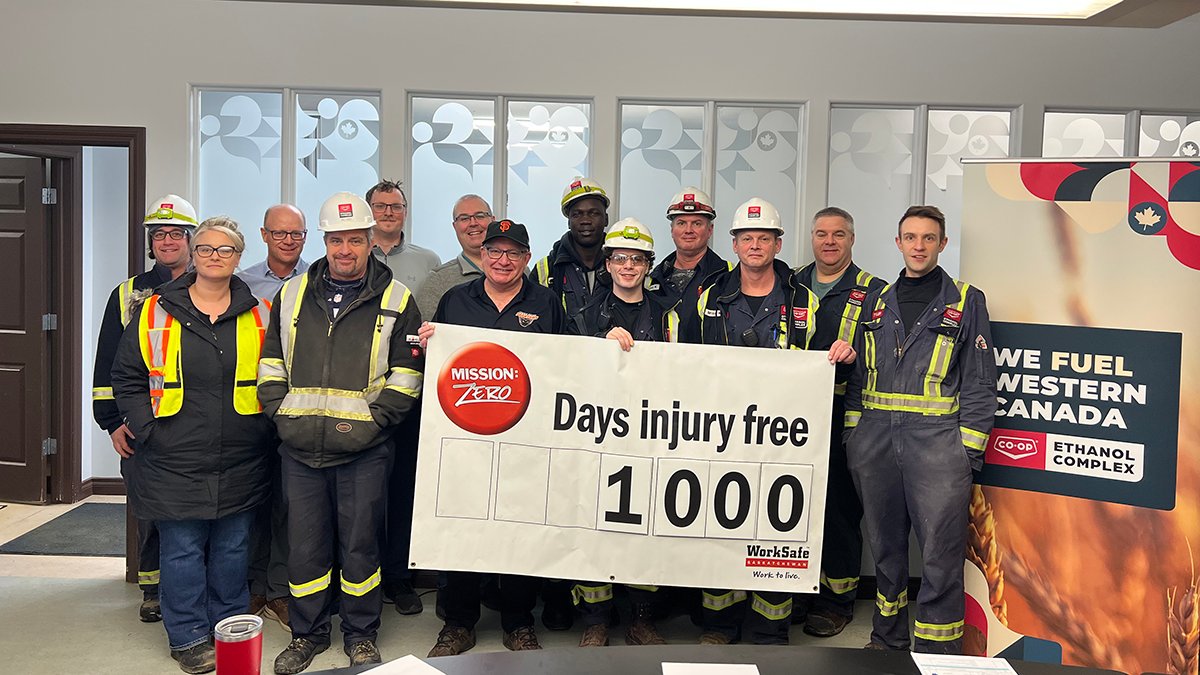 Congratulations to the team at our Co-op Ethanol Complex! In December 2024, they marked 1,000 days without a lost-time incident. Thank you for continuing to put safety first!