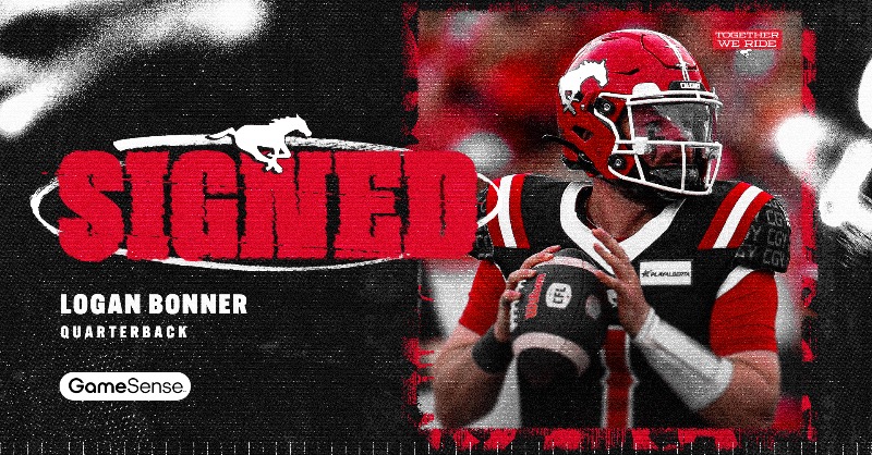 calstampeders's tweet photo. We've signed 🇺🇸 QB Logan Bonner!

@AGLC | #TogetherWeRide🐎