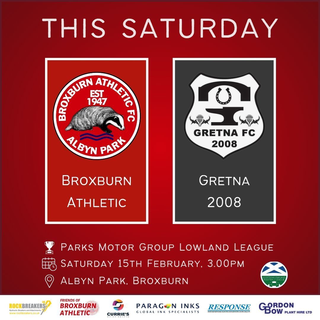 BroxburnUnited's tweet photo. ๐๏ธ ๐๐ก๐ข๐ฌ ๐๐๐ญ๐ฎ๐ซ๐๐๐ฒ
Itโs a return to home for @BroxburnAthFC this weekend as Gretna are the visitors at Albyn Park in the @OfficialSLFL
Another big game & another one not to be missed!
Get down & #BackTheBrox ๐ฆก https://t.co/3Rcyy2mzah