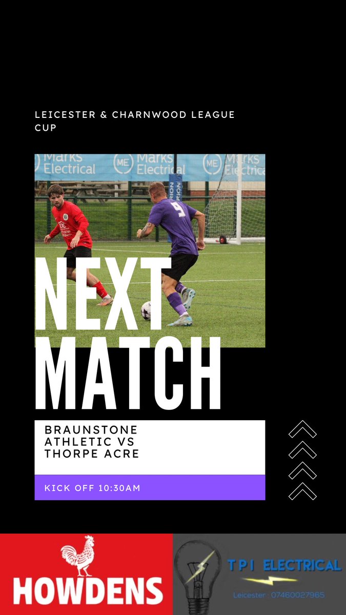 This Sunday we welcome Thorpe Acre down Mozzy in the QF of the league cup. Come down and support the lads as we attempt to book a place in the semi final 🟣⚫️

🆚 Thorpe Acre
🏆 Leicester &amp; Charnwood League Cup
📅 16/02/25
⏰ 10:30
📍Mossdale Meadows, Kingsway, LE3 2TW