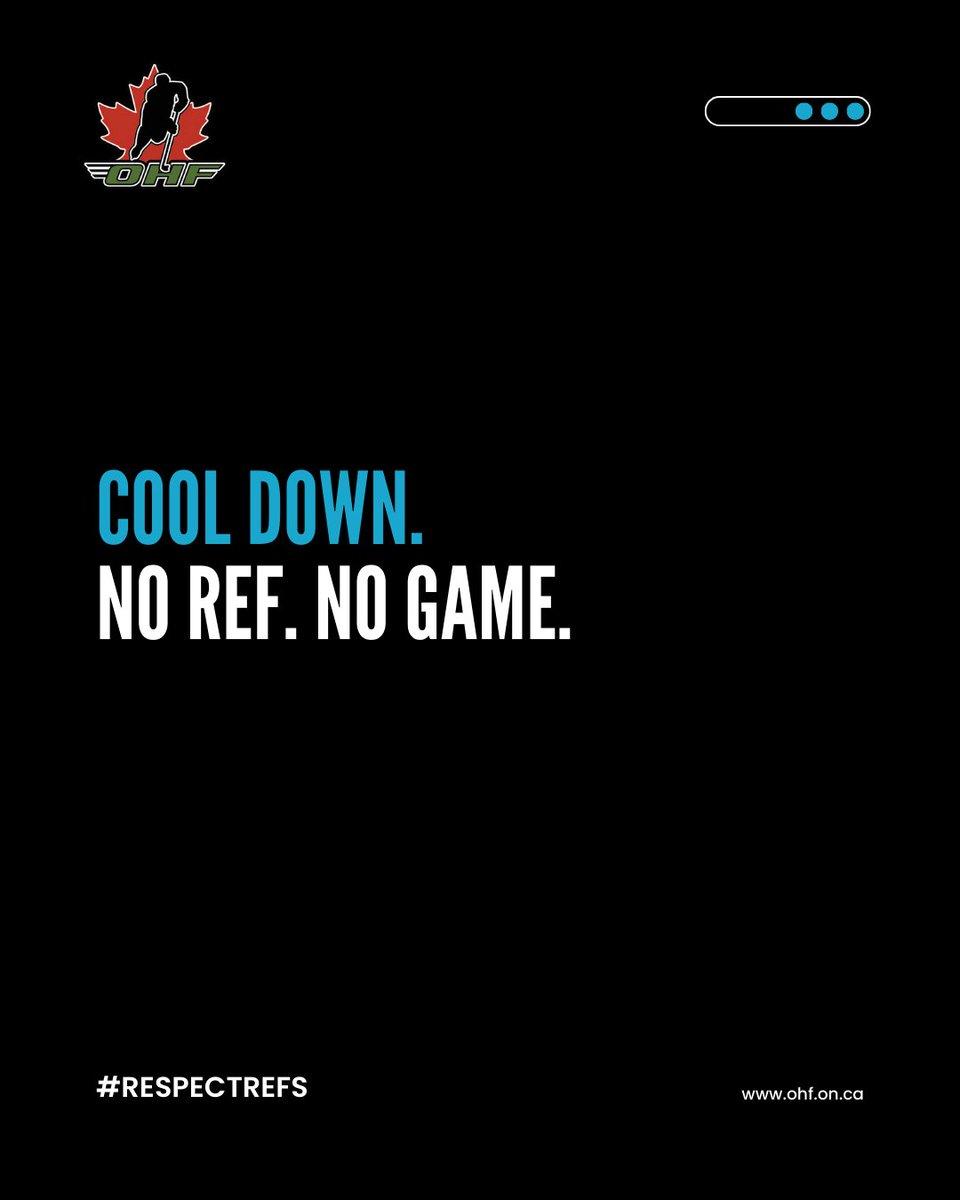 OHFHockey's tweet image. It's time to cool down.

The OHF commends the @SeattleKraken, @KrakenIceplex, and the Jr. Kraken community. In support, we're challenging our players, coaches, and spectators to participate in the Cool Down Challenge and show how they #RespectRefs. ⚫️⚪️