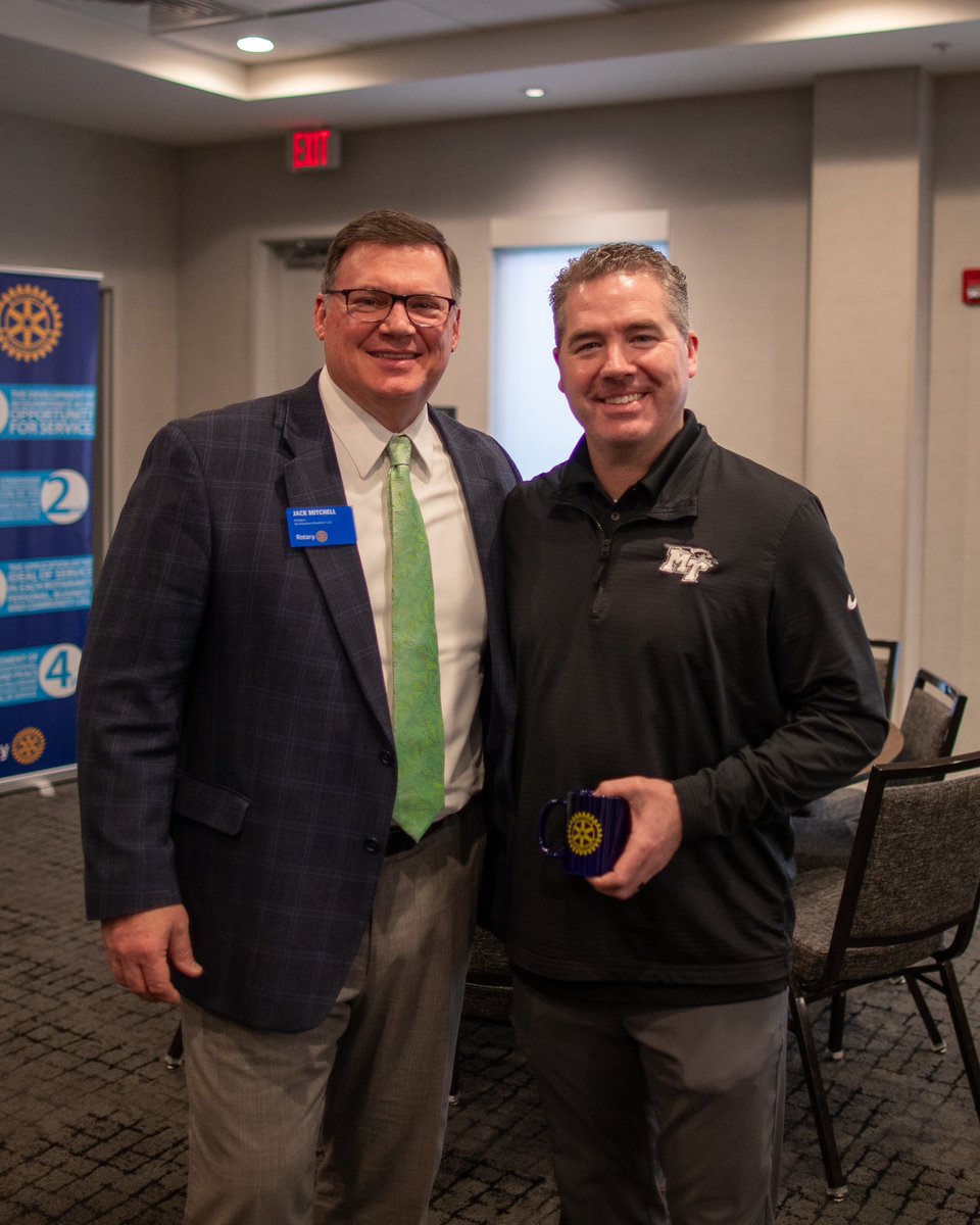 MTCoachNick's tweet image. Honored for the opportunity to speak at the Murfreesboro Breakfast Rotary Club this morning. Thank you to the Rotarians for having me out - we appreciate all that you do for our community!