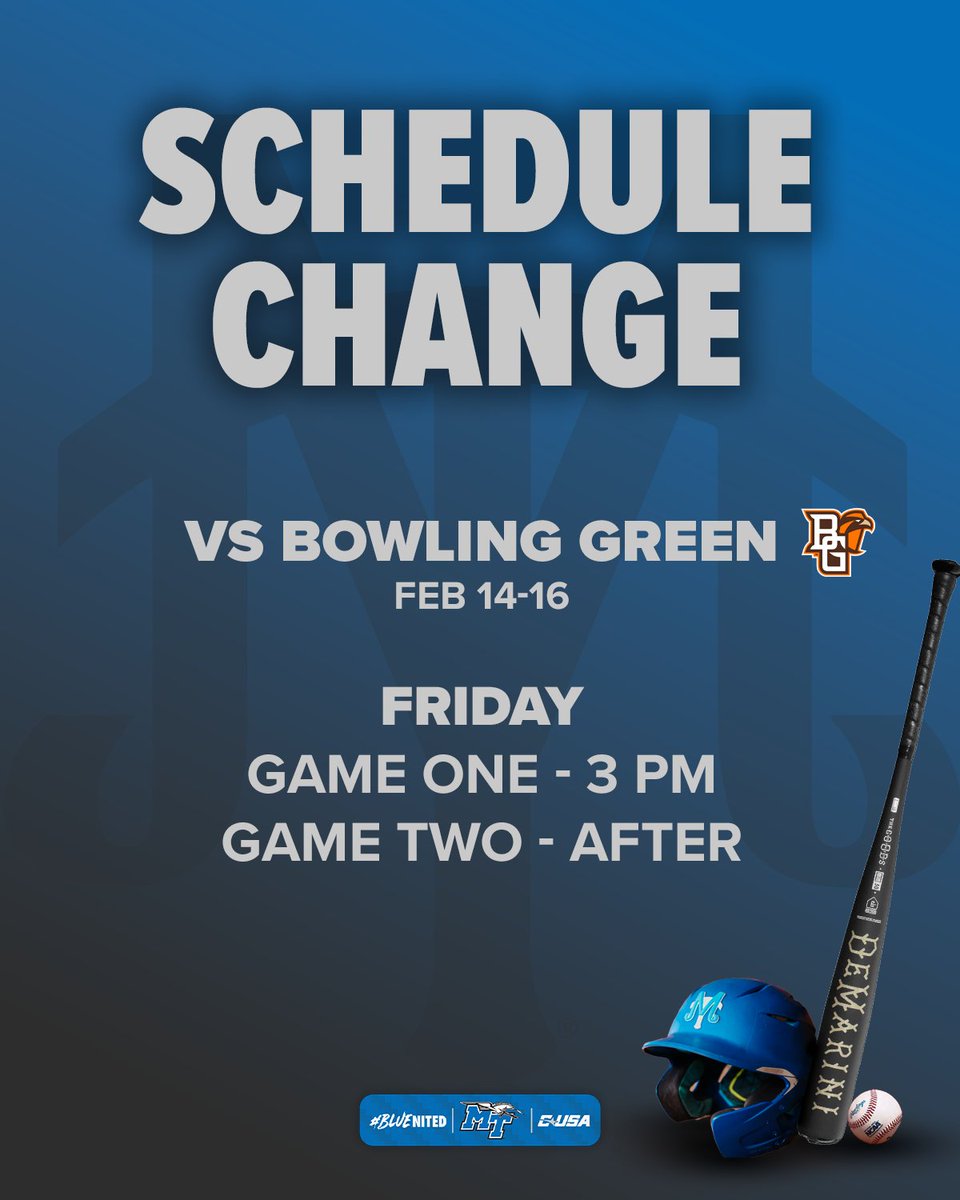 Double-header on opening day!

For more information, head to -&gt;
goblueraiders.co/ScheduleChange

#BLUEnited | #BlueCrew