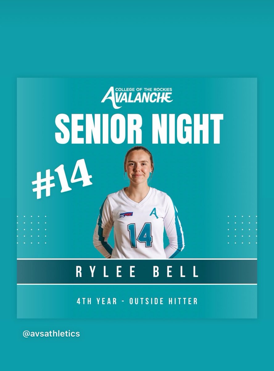 This kid - Rylee Bell <a href="/RyleeBell09/">Rylee Bell</a> 
4 years of College Volleyball 
343 Kills 
45 Aces
33 Blocks
333 Digs
in 219 sets played.

“She has become one of the top scorers in @cotrwvb history.”

I am so excited to watch this girl play her last two college games this weekend. 🏐