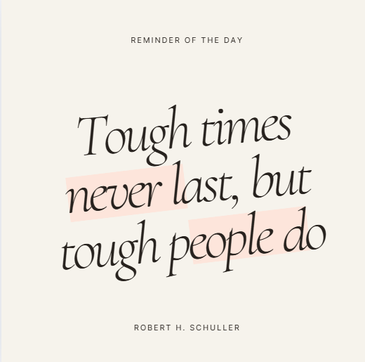 4️⃣ Resilience &amp; Strength
💡 “Tough times never last, but tough people do.” – Robert H. Schuller

#Resilience #StayStrong #MindsetMatters #NeverGiveUp