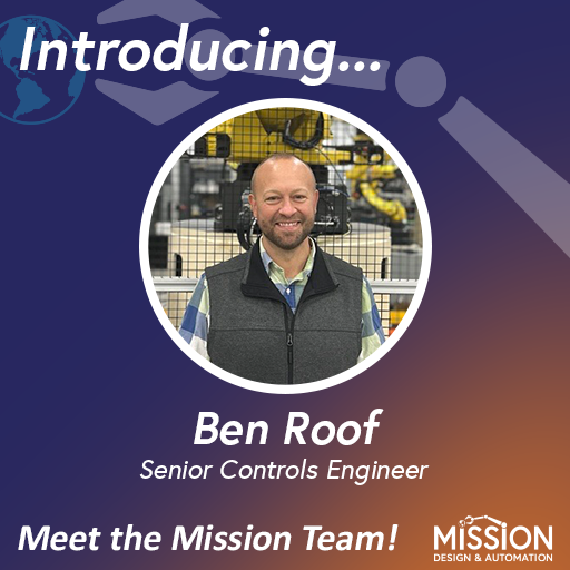 onamissionMDA's tweet image. Meet Ben Roof, our newest Senior Controls Engineer at Mission! Ben brings 22 years of experience in the #automation industry. His impressive career has been centered around controls engineering.
Ben, we are excited to have you on our team!
#OnAMission #ControlsEngineering