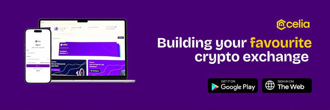 TGodson62745's tweet photo. WHY $CELIA EXCHANGE?
@Celia_Finance ππ
#TradeCryptoWithCelia π
Celia Exchange has officially landed on the Google Play Store and App Store! - Buy, Sell and Trade Crypto easily with Naira
Download and Check it now
Referral code:32a2a82a70 https://t.co/LDHYg7ku5S