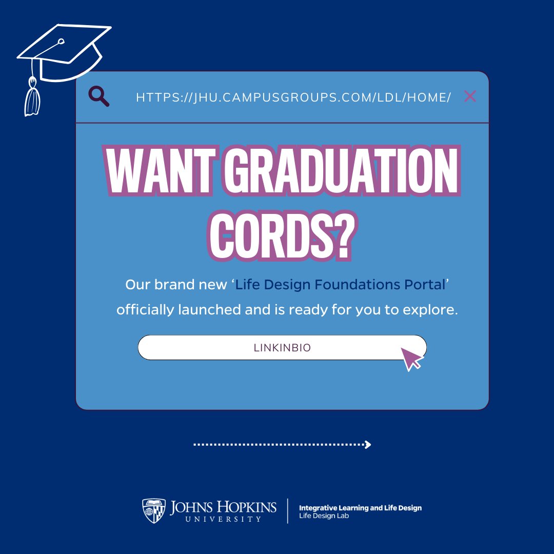 lifedesignjhu's tweet image. FREE GRAD CORDS?? Say less. 👀✨ 🎓 Why wait? Tap in, stack those skills, and flex those cords at graduation. 🎉 

#LifeDesignLab #HopkinsGroups #GradCordsSecured #2025grad #classof2025 #collegeeducated #JHU #johnshopkinsuniversity