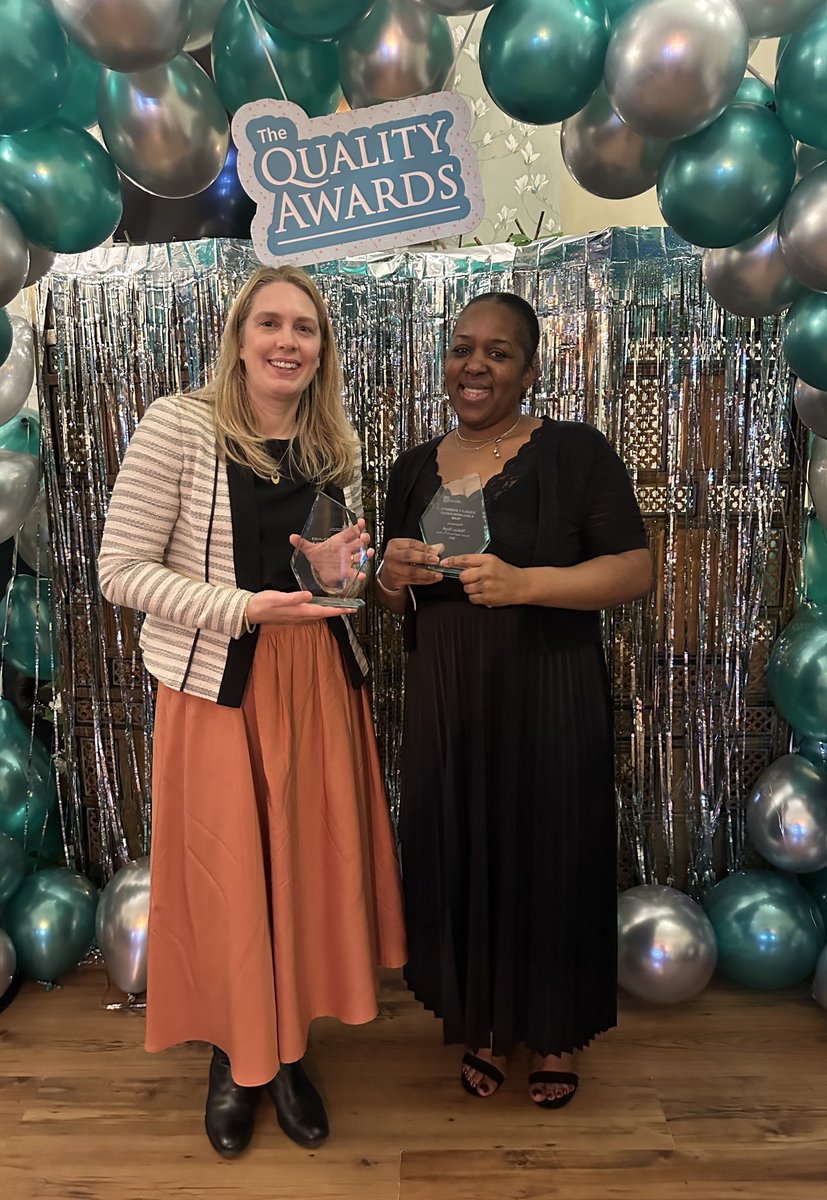 🏆 Huge congratulations to Emily &amp; Melissa, co-chairs of the Women’s Staff Network, for winning our Equality, Diversity &amp; Inclusion Team Award! 

Their work training 15 menopause champions has boosted wellbeing, reduced absences, and sparked open conversations 🤍

#QualityAwards